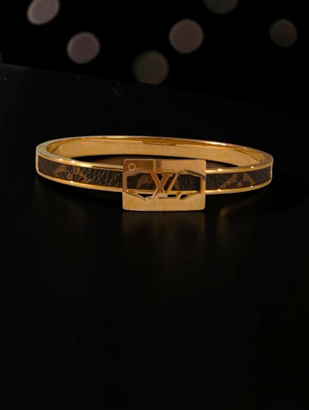 Gold Icon Bangle - Picture 4 of 5